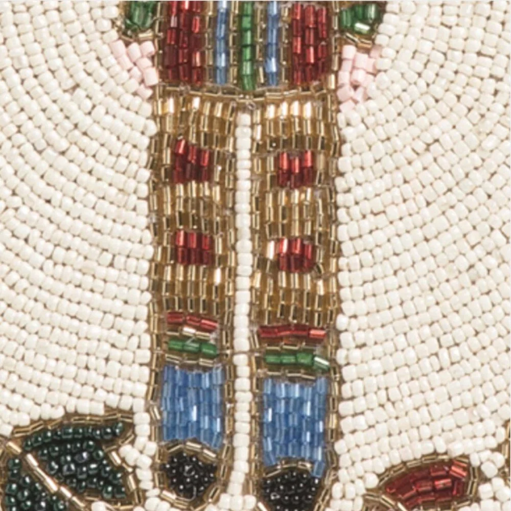 Tahari Christmas Nutcracker Wreath Beaded Placemat 15